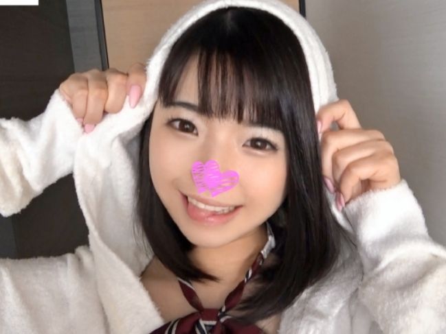 【制服JKの初イキ体験】 幼い顔した美少女がエッチな手マンで大興奮！ 初めての立ちバックで絶頂しまくり♡